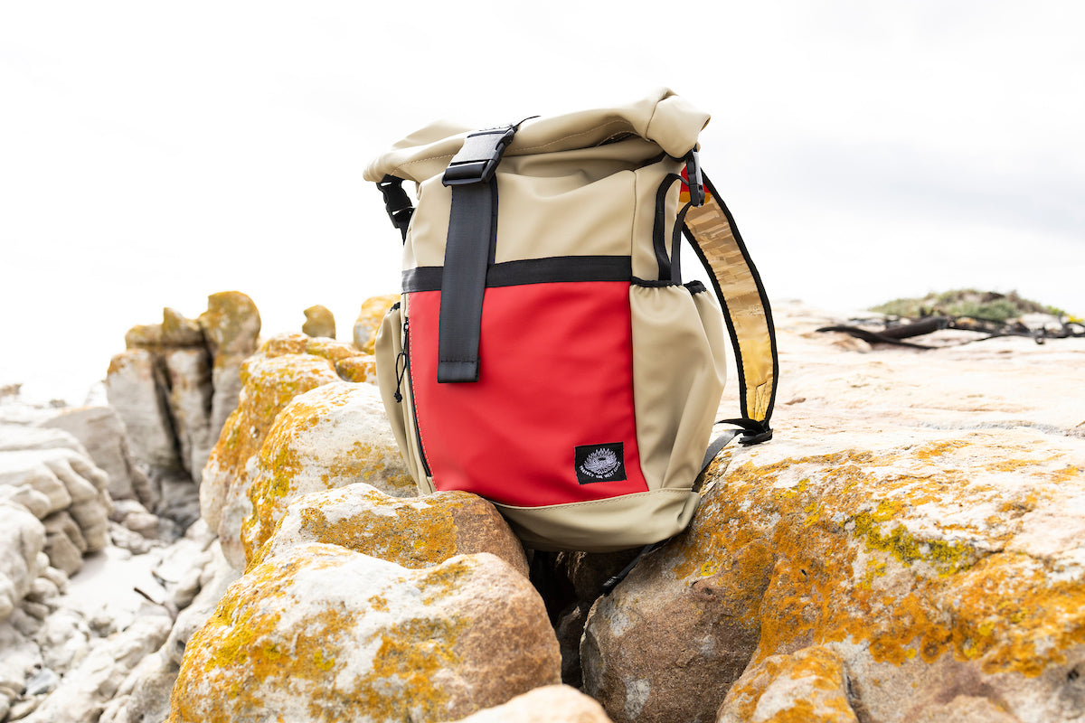 Roll Top Backpack (G-Red)