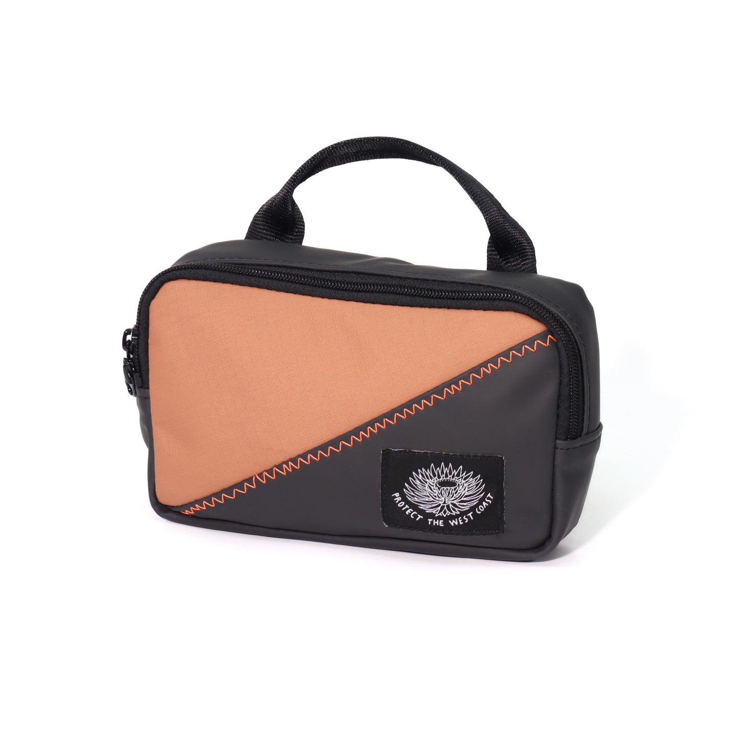 Mini Top Handle Cross Body (Black-Rust)