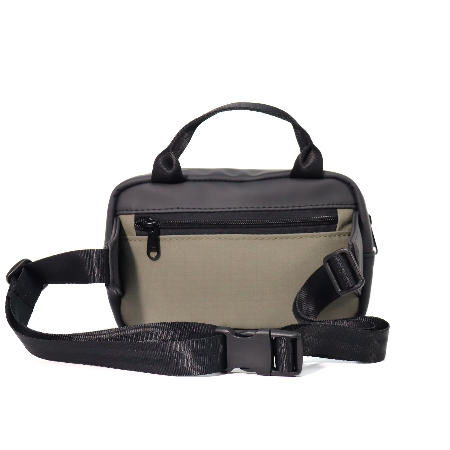 Mini Top Handle Cross Body (Black-Olive)