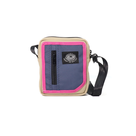 Mini Patch Pocket Cross Body (Blue-Pink)