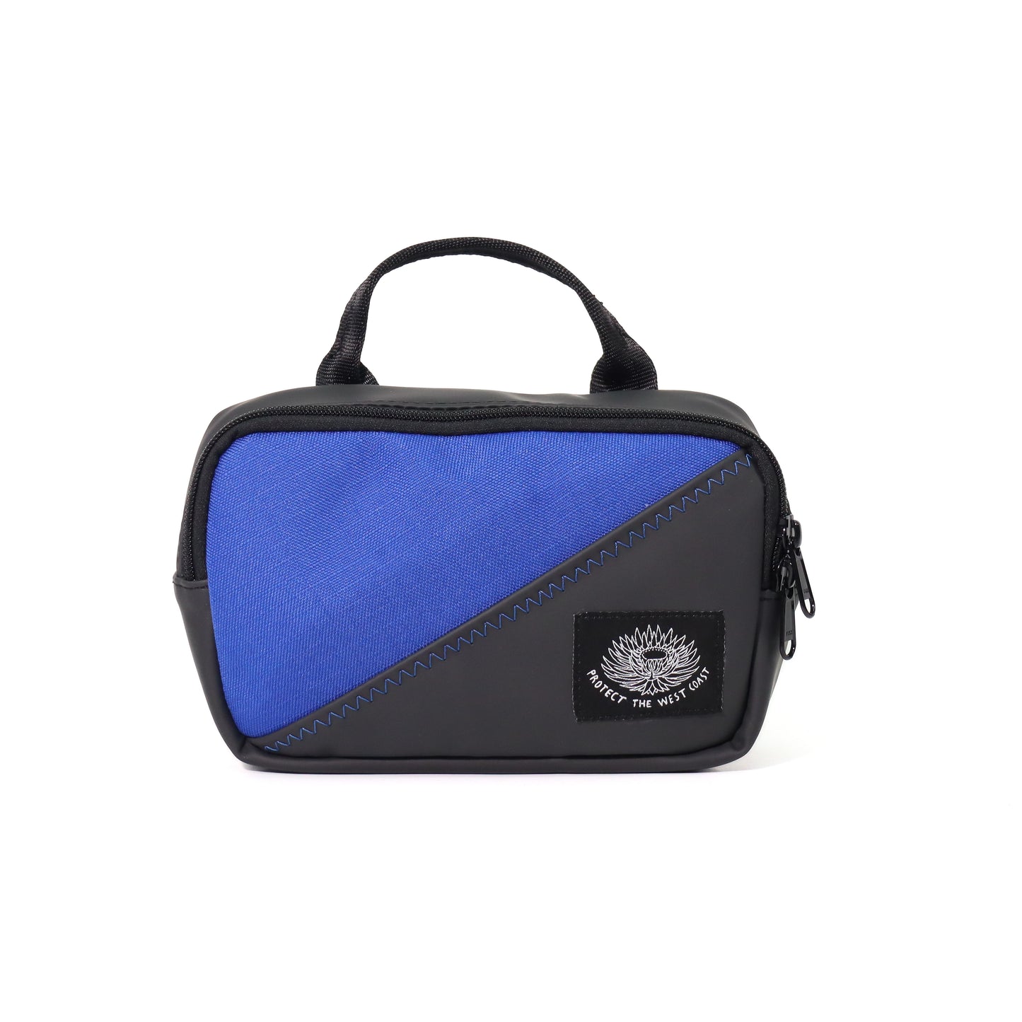 Mini Top Handle Cross Body (Black-Blue)