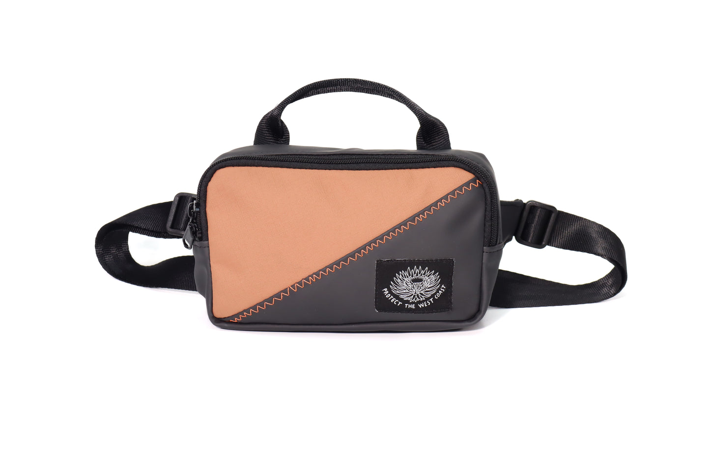 Mini Top Handle Cross Body (Black-Rust)