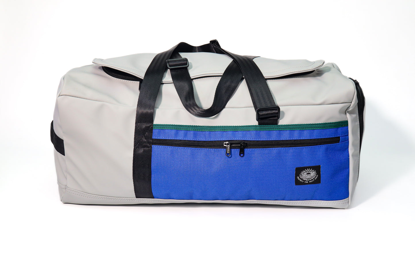 Square Duffel Bag (Grey-Blue)
