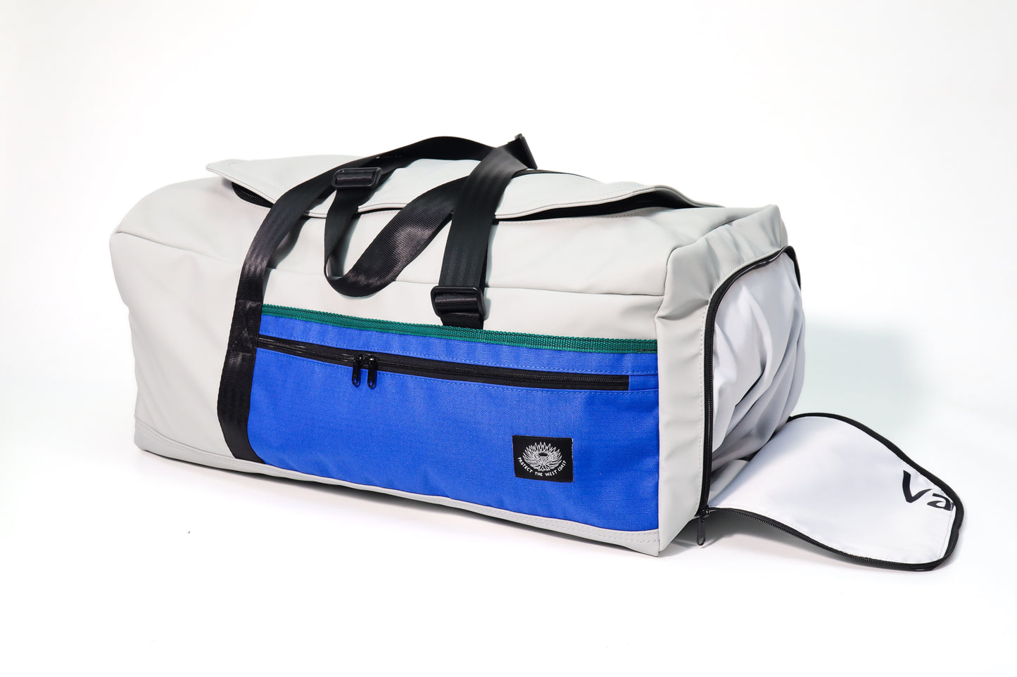 Square Duffel Bag (Grey-Blue)