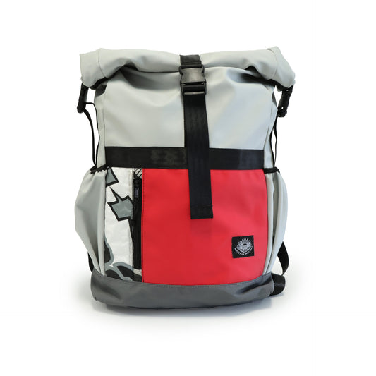 Roll Top Backpack (G-Red)